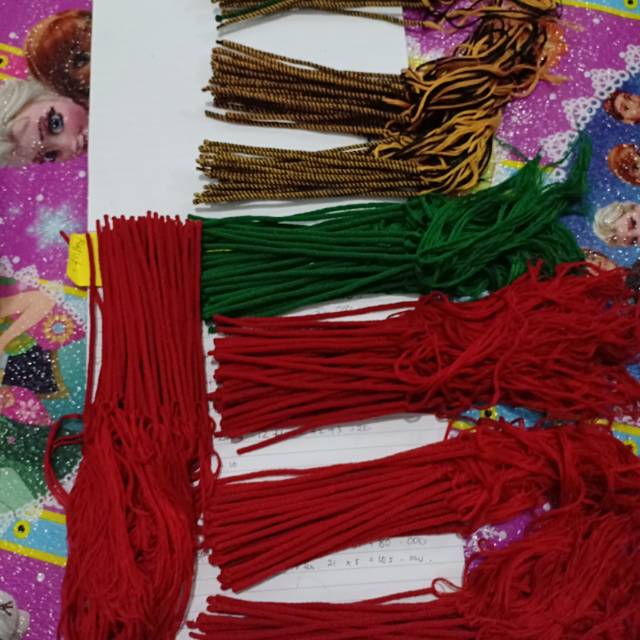 Tali rajut tasbih tijani satu set isi 5 biji