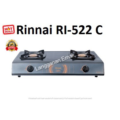 Kompor Gas Rinnai RI-522 C / RI 522C / RI-522C / RI 522 C ( 2 TUNGKU )