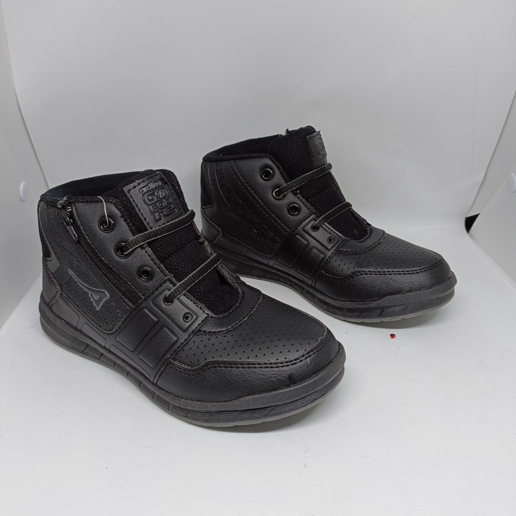 SEPATU ARDILLES BCG-HANAGUCHI HITAM HITAM/SEPATU SEKOLAH/SEPATU KREK/SEPATU VELCRO/SEPATU ANAK TK DAN SD/SEPATU TERBARU/SEPATU MURAH/SEPATU FORMAL/SEPATU TALI