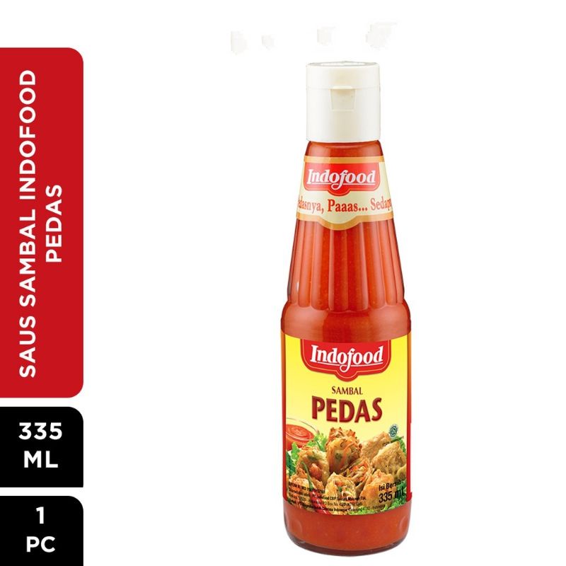 

Indofood Saos Sambal Pedas Botol Besar 335 Ml - sauce jumbo