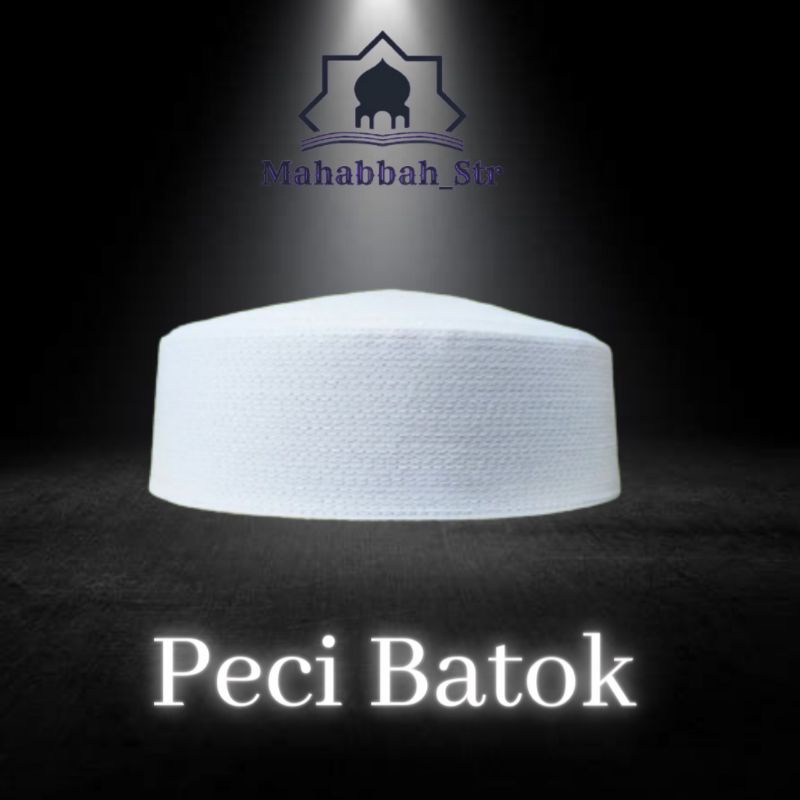 Songko Kopiah haji Peci Batok Peci Putih Tinggi 8cm