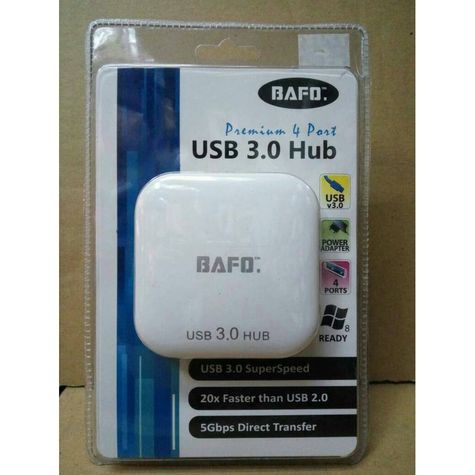 BAFO BF-700 Usb 3.0 Hub 4 Port + Adaptor