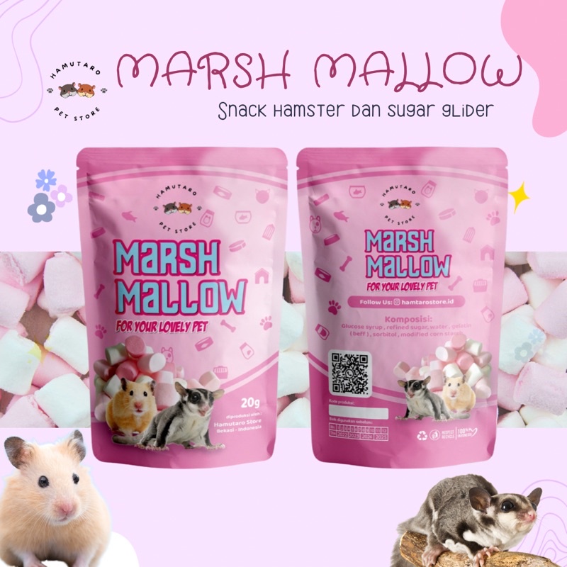 Marshmellow Hamster snack hamster or sugar glider