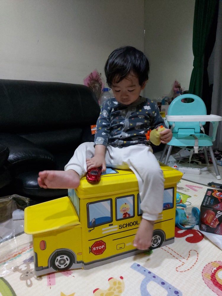 Storage Box Tempat Mainan Bag Storage Karakter Bus Polisi Box Mainan Anak Serbaguna Organizer Box