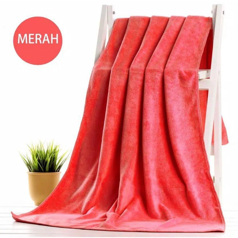 Handuk Mandi Dewasa Jumbo 140X70CM Handuk Polos import premium bahan micro bulu berkualitas termurah