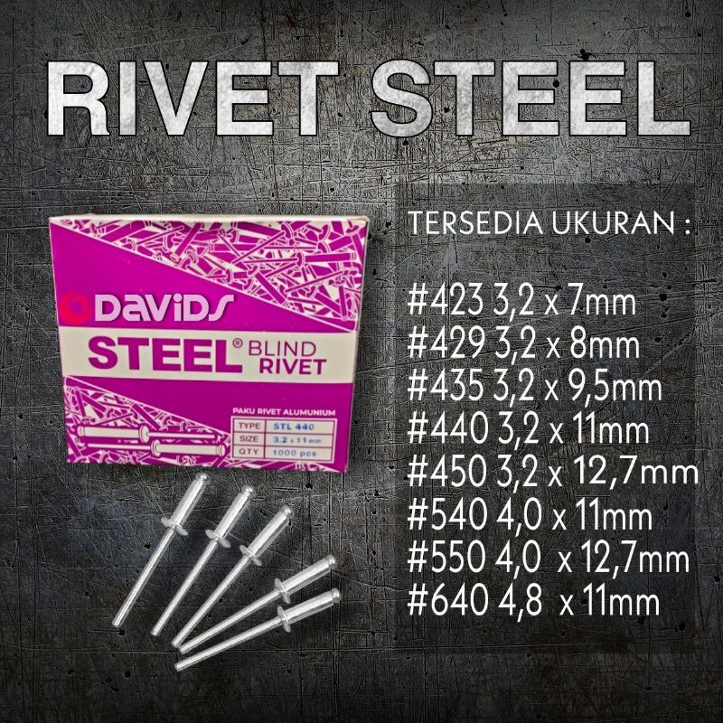 Paku Rivet Ripet Keling Rifet Steel