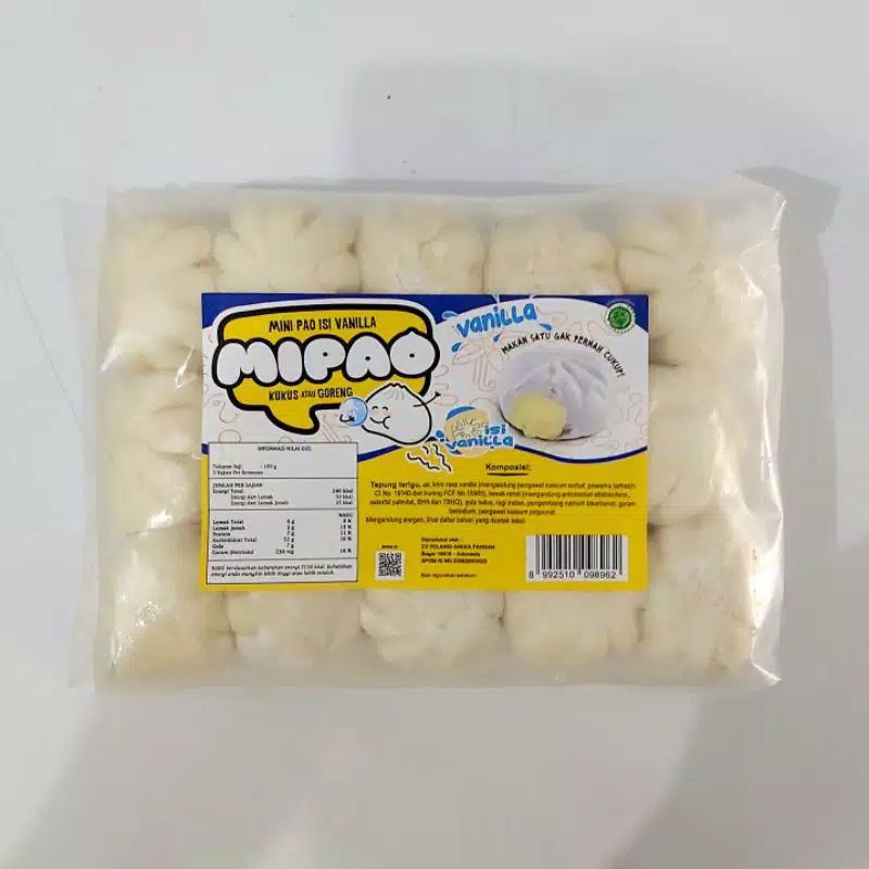 

MiPao Vanilla Isi 30 / Mini Pao / Bapao Mini / MiniPao