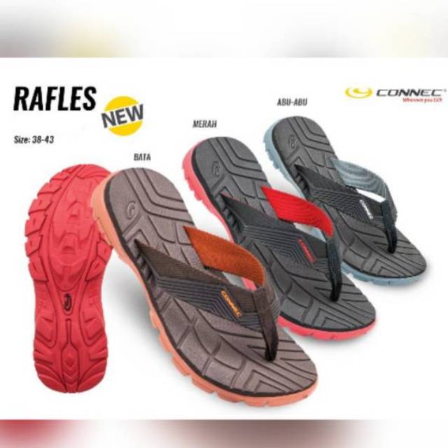 Sandal CONNEC rafles, sandal jepit, sandal santai