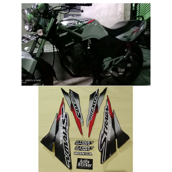 striping sticker Honda Tiger lama Honda cbx Strada body hitam cbx 200