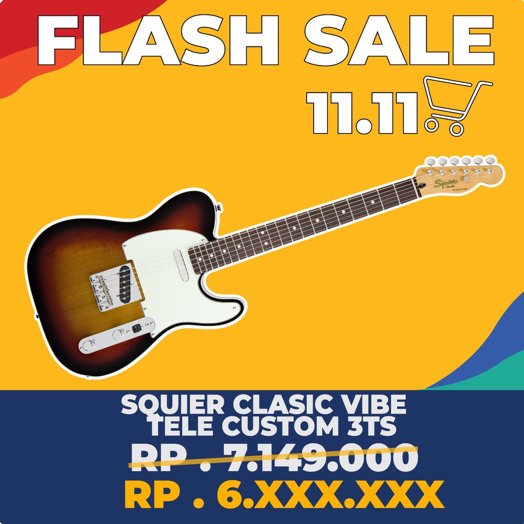 FENDER SQUIER TELECASTER CLASSIC VIBE CUSTOM 3TONE SUNBURST