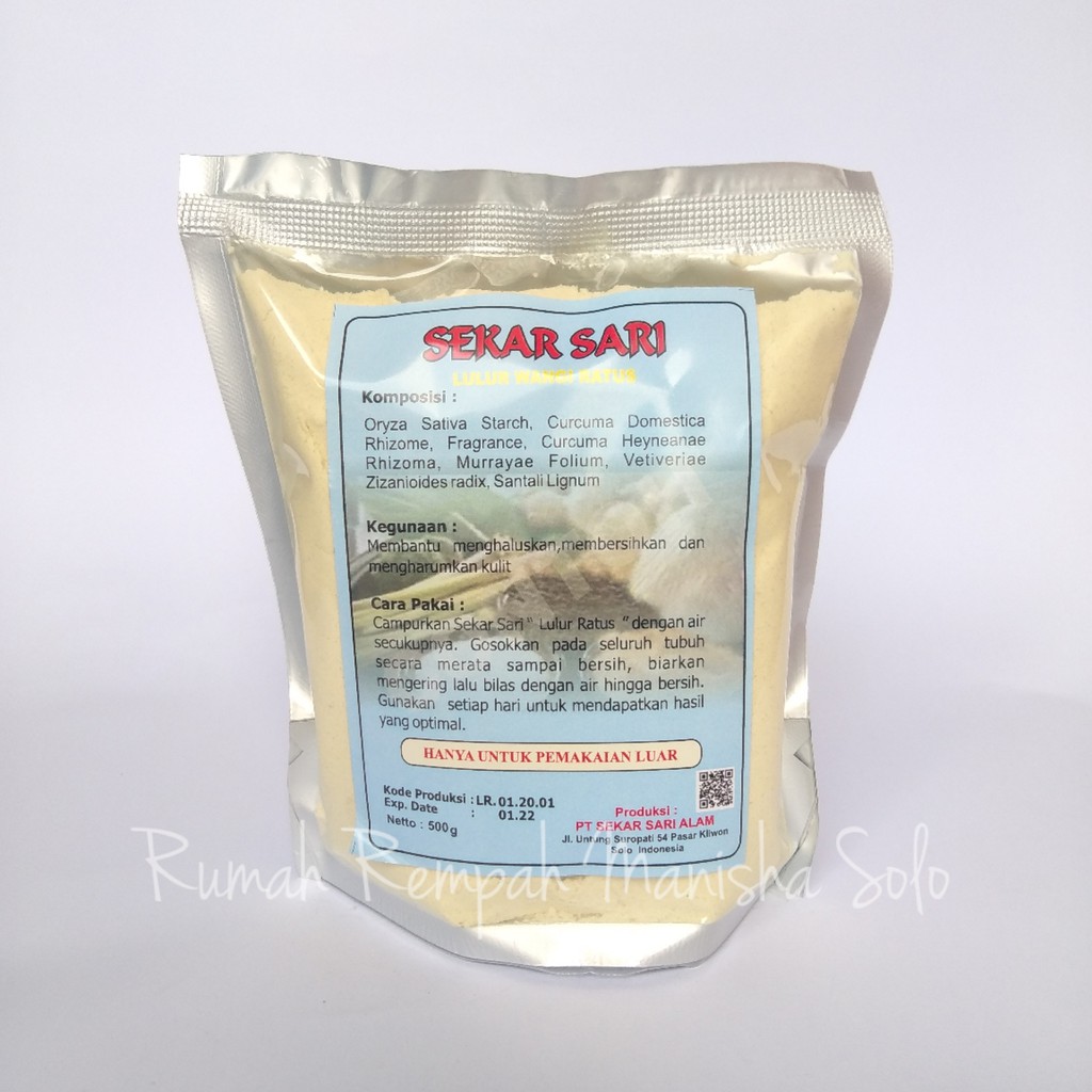 Lulur Wangi Ratus Sekar Sari Original Kemasan 500gram (AWAS BARANG TIRUAN)