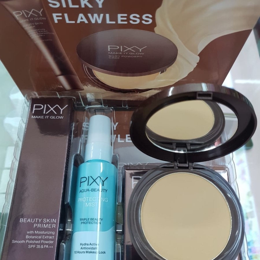 PIXY PAKET SILKY FLAWLESS FREE PROTECTING MIST (PACKAGE)