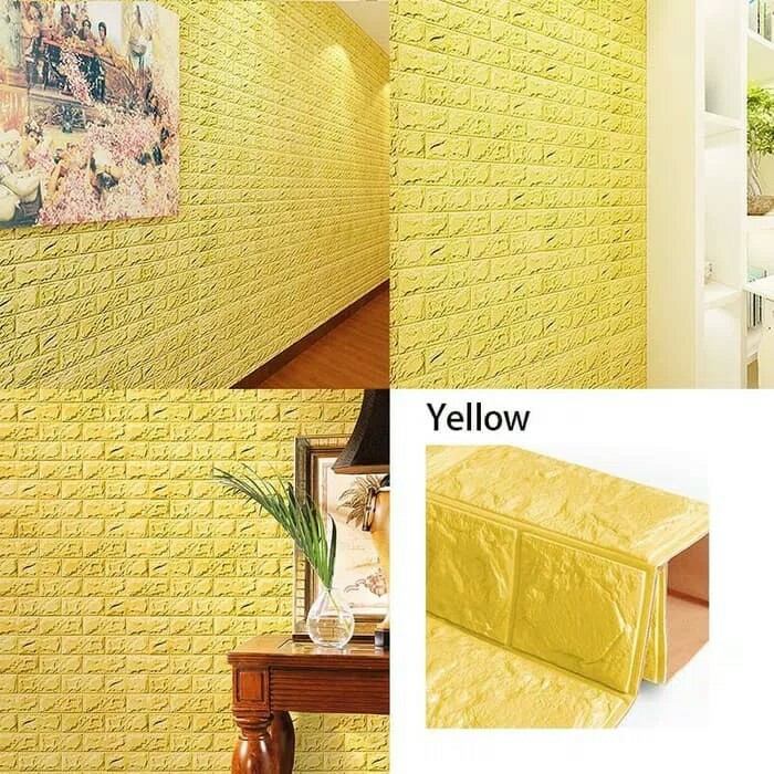 SHENAR WALLPAPER 3D FOAM BRICKFOAM BATA WALLSTICKER HIASAN DINDING DEKORASI DIY COD 70CM X 77CM