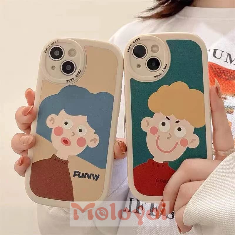 Soft Case Pelindung Lensa Bahan Silikon TPU Motif Kartun Untuk iPhone 11 7 8 Plus XR X 13 11 12 Pro MAX XS MAX 8 Plus 7 Plus SE 2020