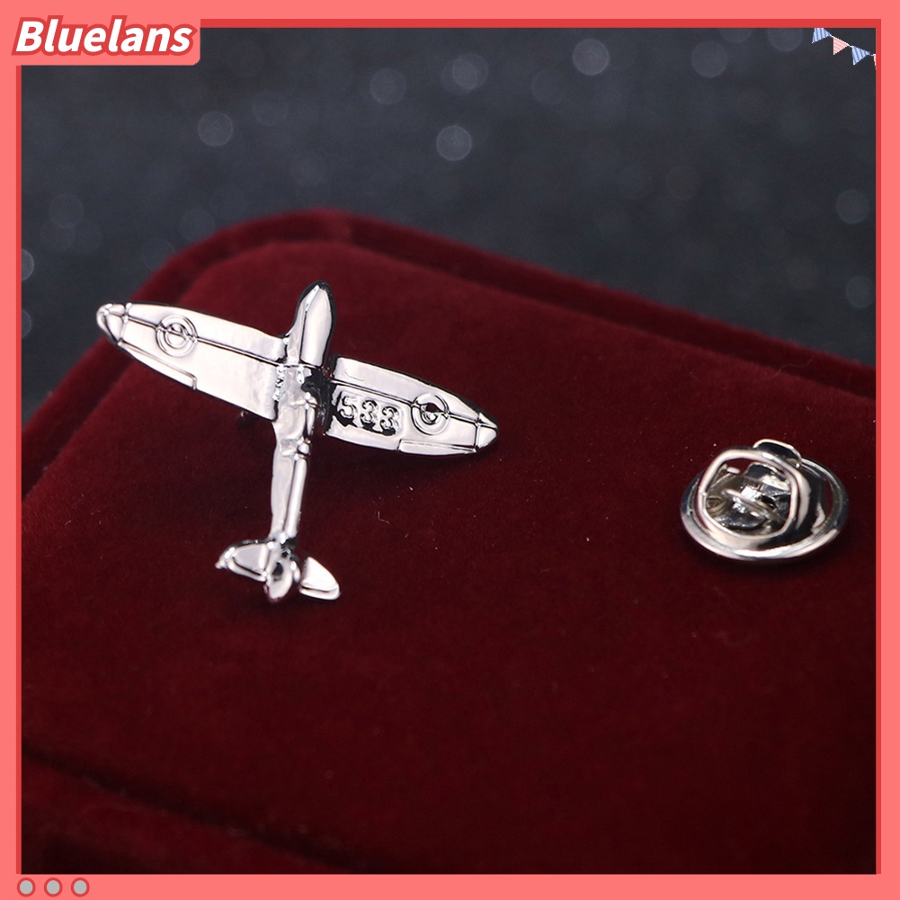 Bluelans Unisex Fashion Aircraft Shape Brooch Pin Suit Shirt Collar Badge Accessory Gift