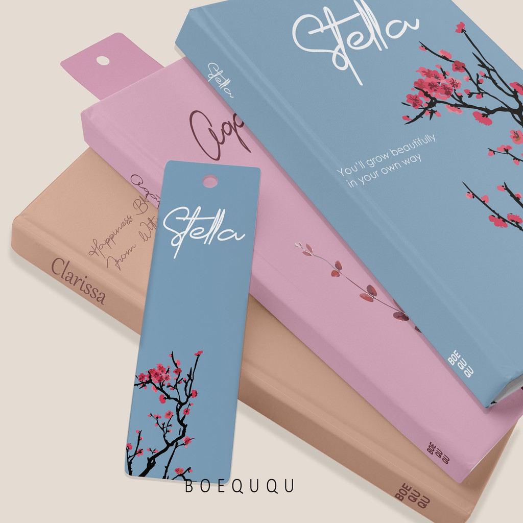 

BOEQUQU - Flower Series 1 Notebook Custom Design Nama Planner Book 2024 / Notebook A5 A6 Custom Isi