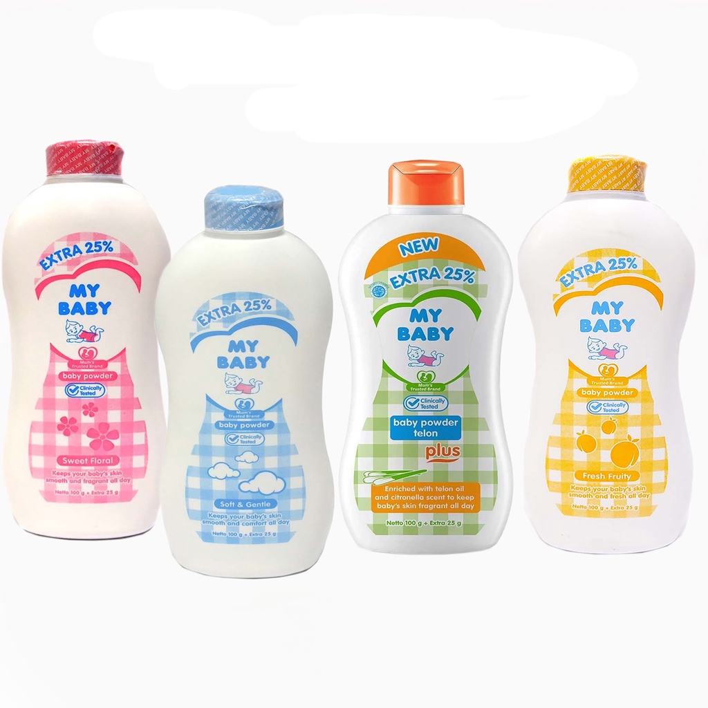 My Baby Powder Extra 100g + 25g Bedak Bayi - Bedak Bayi My Baby Powder - Bedak Bayi 100g - My Baby E