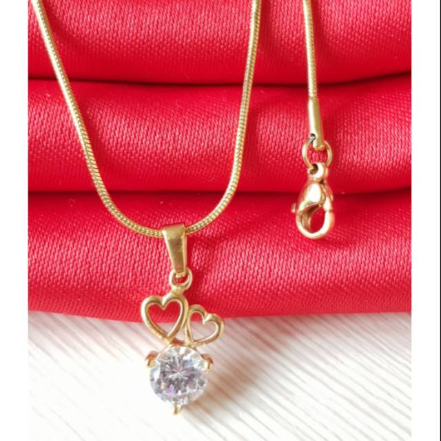 Kalung fashion import / kalung titanium gold / kalung antikarat GN020