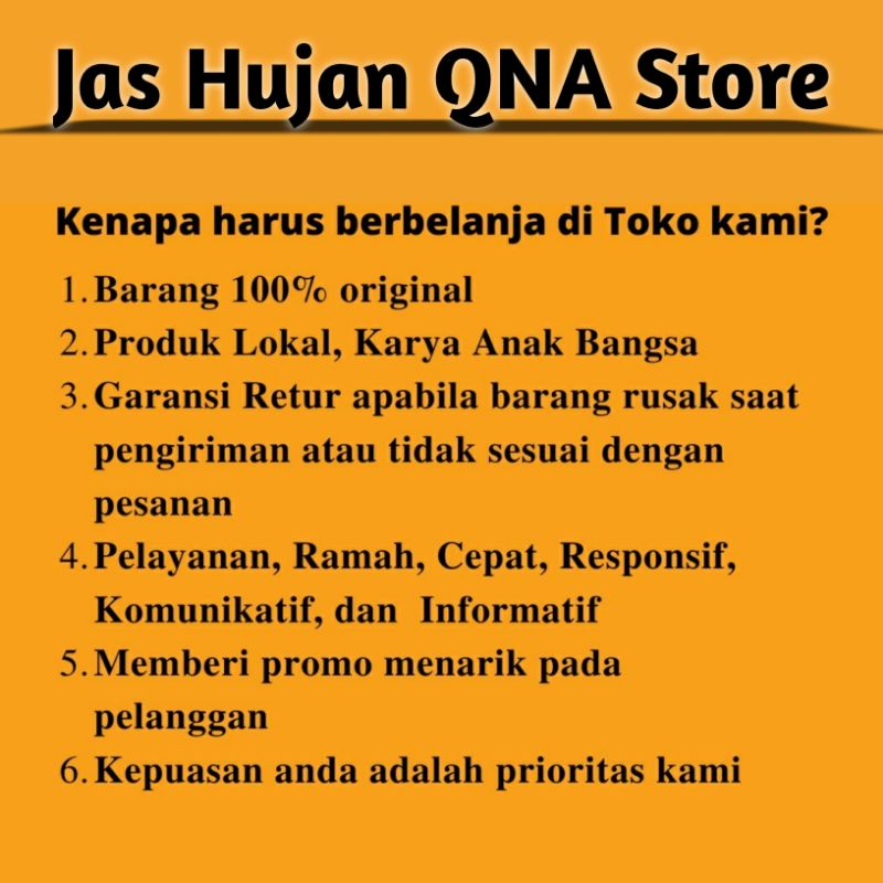 JAS HUJAN, Raincoat Setelan Terbaik By QNA Product Original Product