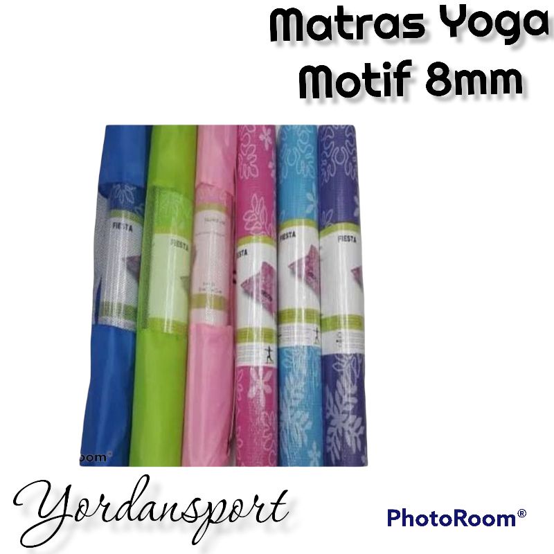 Matras Yoga Motif 8mm Motif Tebal Matras Olahraga Matras Yoga Impor