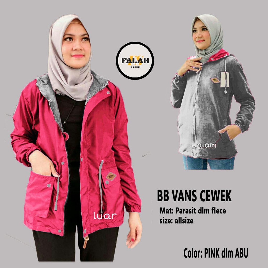 Jaket Daily Vans Bulak Balik fleece L fit to XL Cowok Cewek