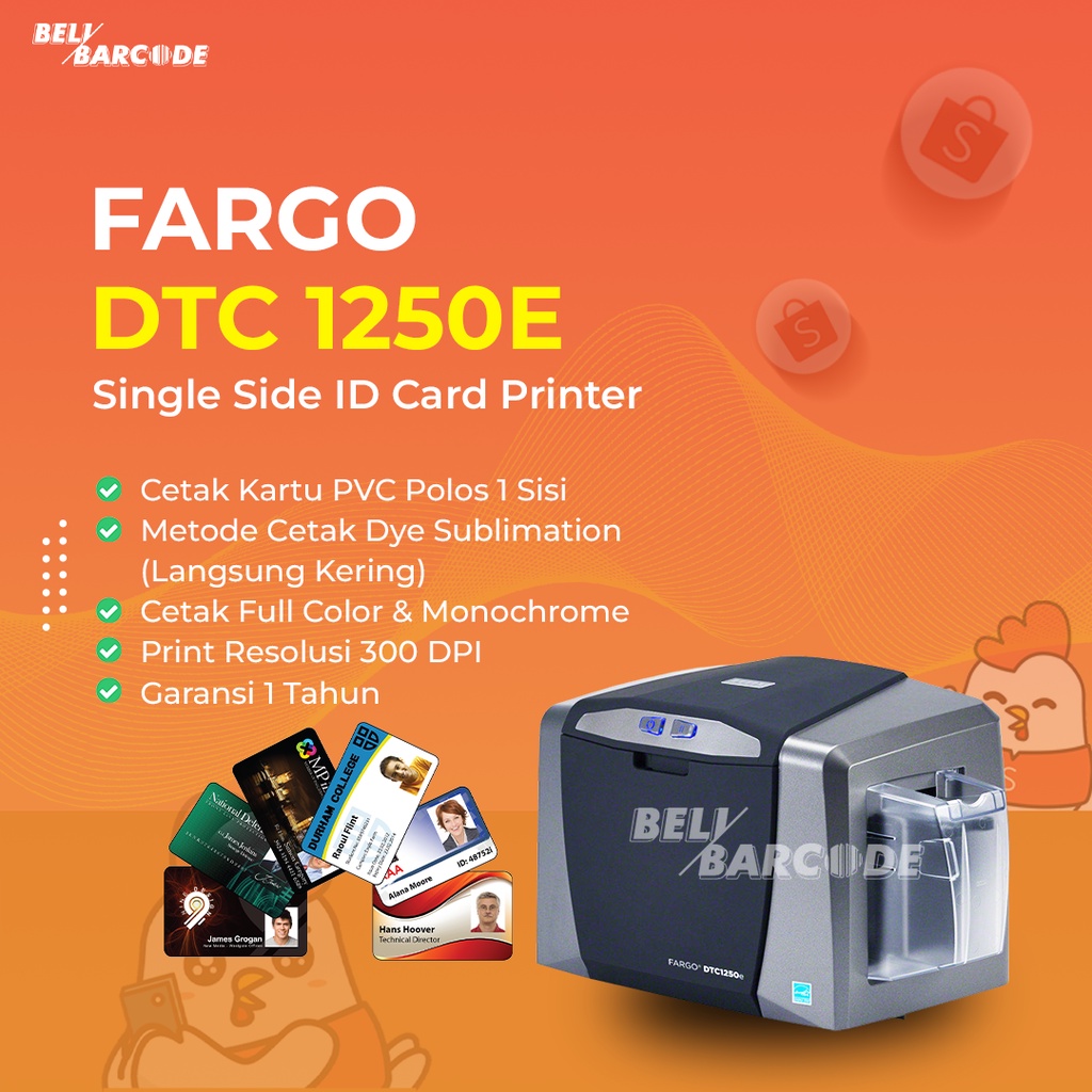 Fargo DTC-1250e // ID Card Printer Single Side Fargo 1250e