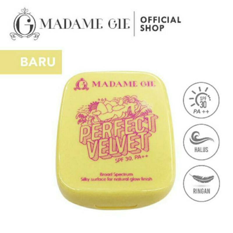 Bedak Padat madame madam gie Perfect Perfek Valvet Velvet Spf 30 Two Way Cake Kek
