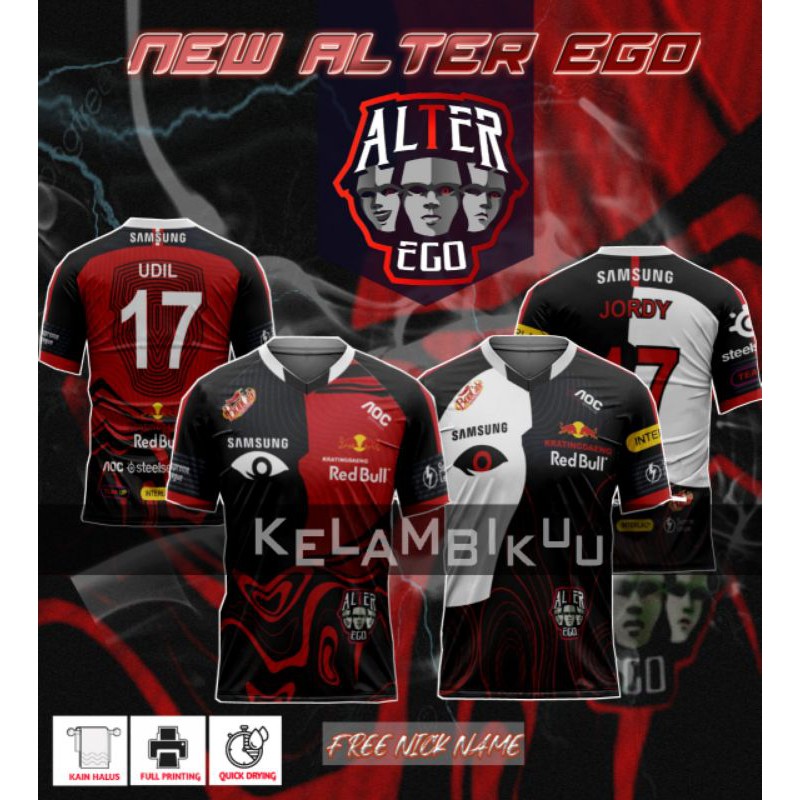 JERSEY GAMING ALTER EGO TERBARU 2021/BAJU KAOS GAMING ALTER EGO/BAJU WANITA/BAJU ANAK/JERSEY CUSTOM