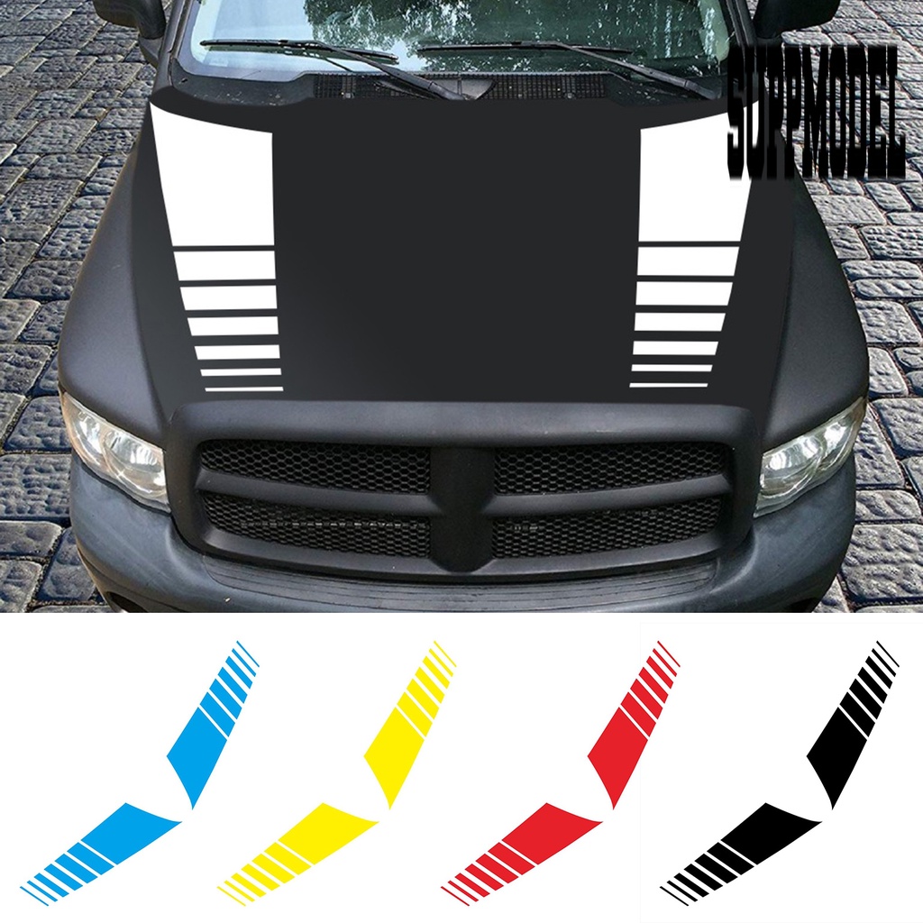 2pcs Stiker Vinyl Motif Garis Tahan Lama Untuk Body Mobil