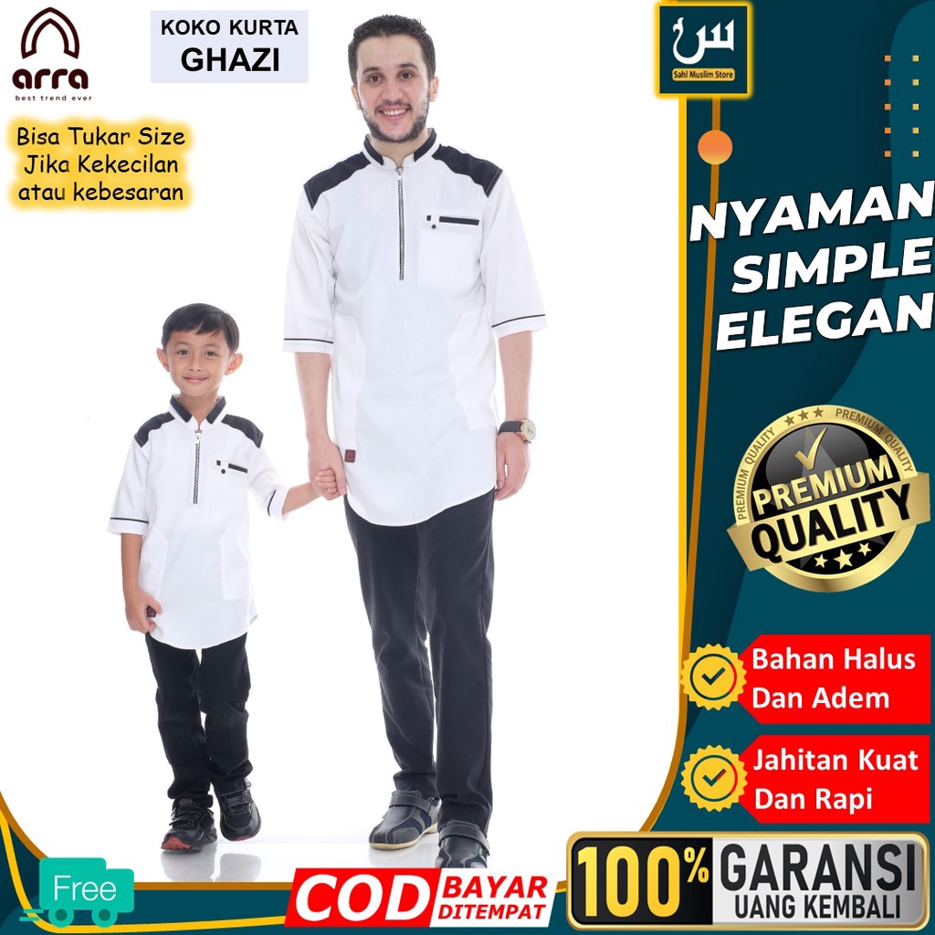 Baju Taqwa Sholat Lebaran Muslim Koko Kokoh Kurta Qurta Gamis Pakistan Couple Ayah Dan Anak Remaja L