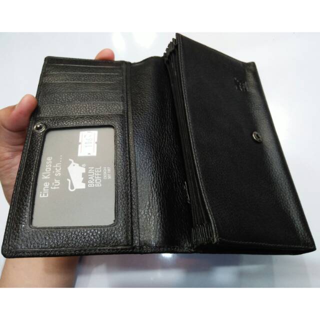 Dompet banyak ruang BB 106 kulit asli panjang lipat