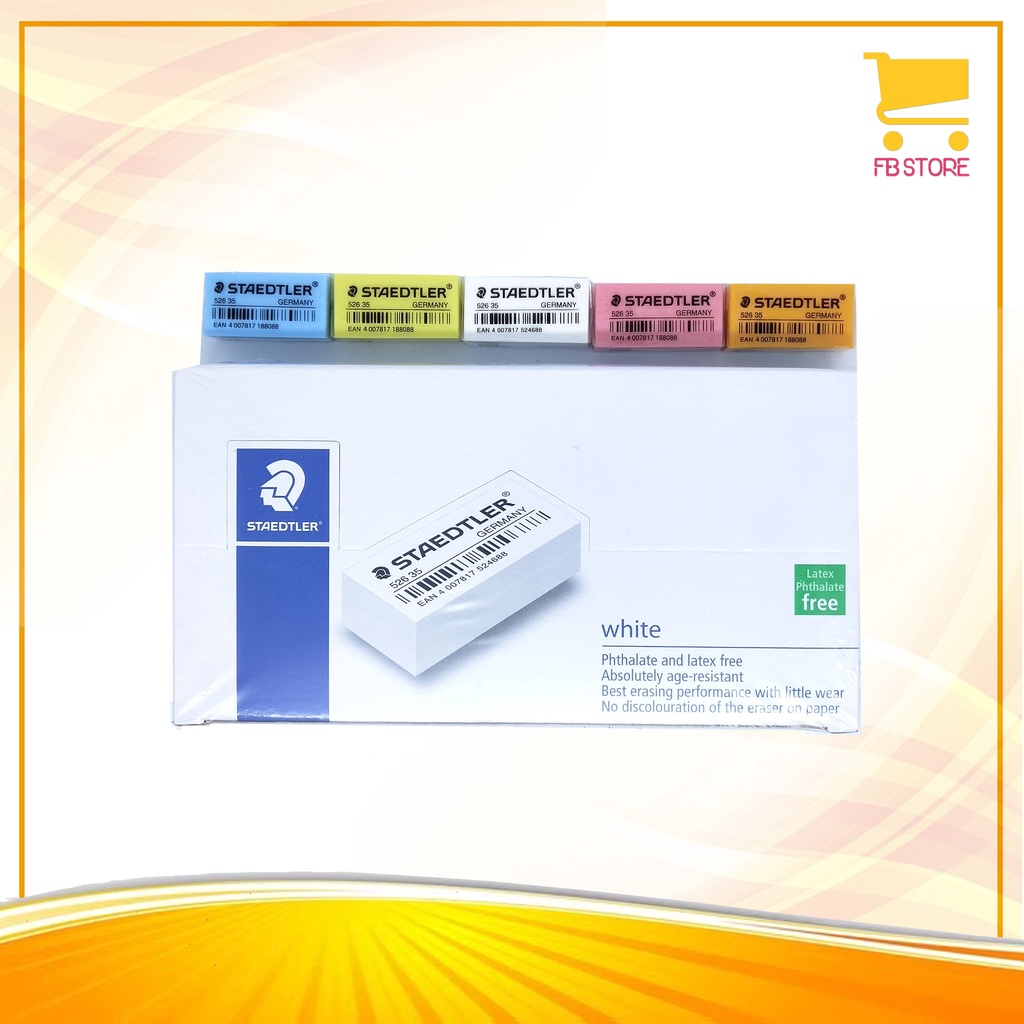 

Penghapus / Setip Staedtler Putih / Warna 526 35 uk. 3.4x1.8x1.2Cm Per Pcs