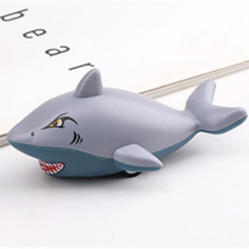 Mainan Anak Mobil Hewan Mobilan Bentuk Binatang Bentuk Hewan Lucu Pull Back / Mainan Lucu Tarik Mundur MURAH-Hiu abu muda