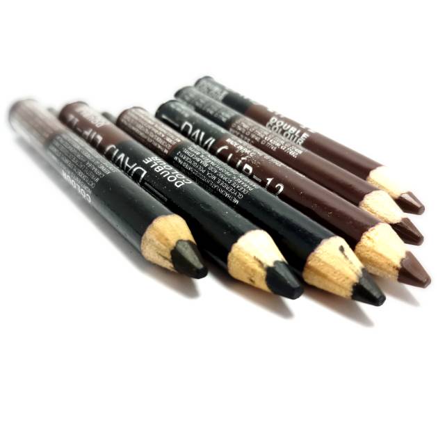 EYELINER PENCIL DAVIS 2in1 HITAM COKLAT (harga 6pcs)