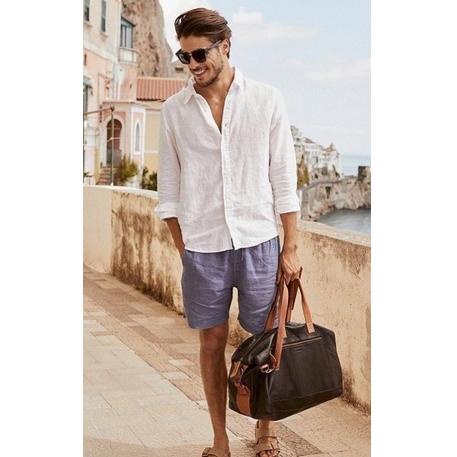 [Mex31au22c] Anko Linen Oxford Short Pants