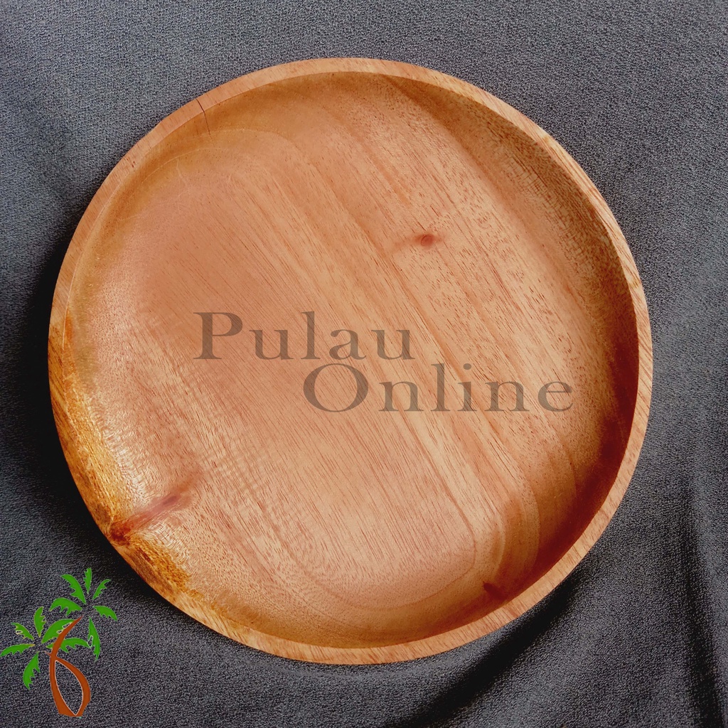 Pulau Online Piring kayu mahoni 20 cm mahogany wood plate