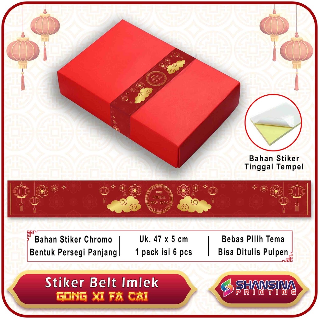 

Stiker Belt Imlek / Stiker belt Segel Hampers Chiness New Year