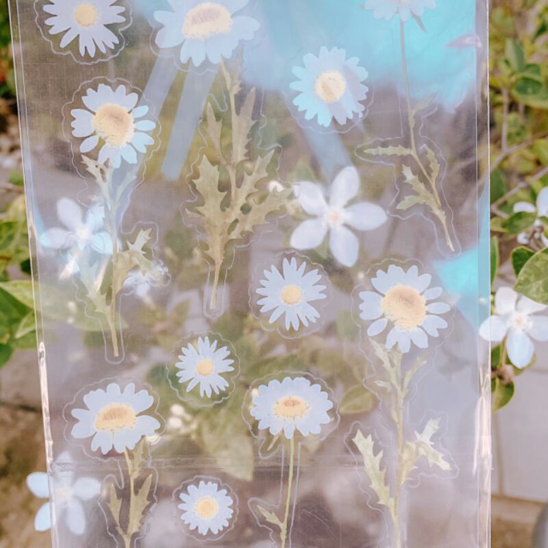 

1 pcs stiker bunga / daun sticker Diy dekorasi diary untuk scrapbook