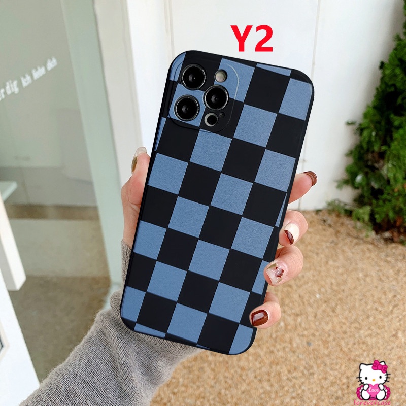 Soft Case Silikon Motif Kotak-Kotak Untuk Realme C35 C31 C21 C25Y C11 C12 5s 6i 6 7i 5 5i C21Y C15 C25 C25s C3 C17 8 8pro 30A