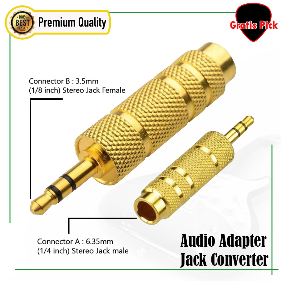 Adapter Jek , Converter Jack Audio 6.5mm to 3.5mm, Audio Jack / Aux