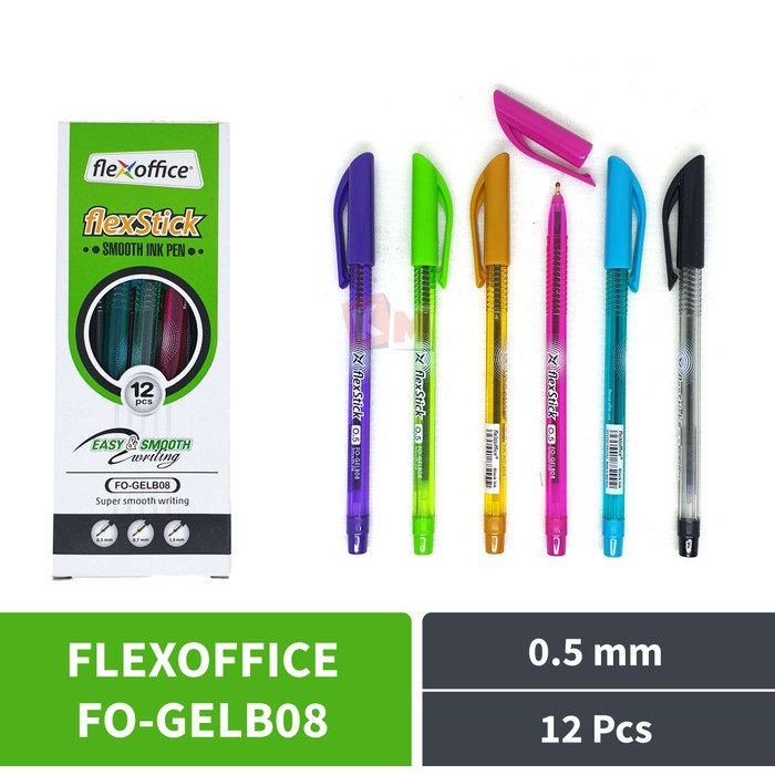 

Pulpen Flexoffice Flexstick 0.5 mm FO-GELB08 - Hitam