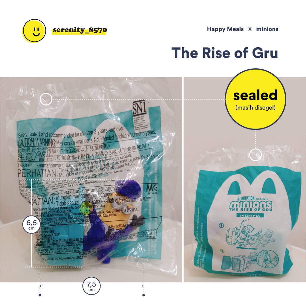 Happy Meals Minions The Rise of Gru