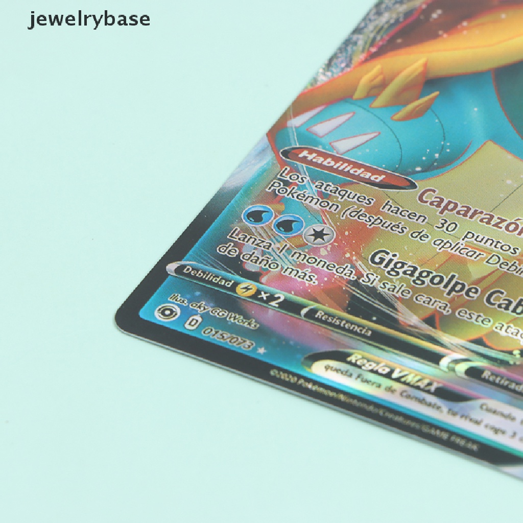 (jewelrybase) Mainan Kartu Pokemon Holografik Warna Pelangi Untuk Anak