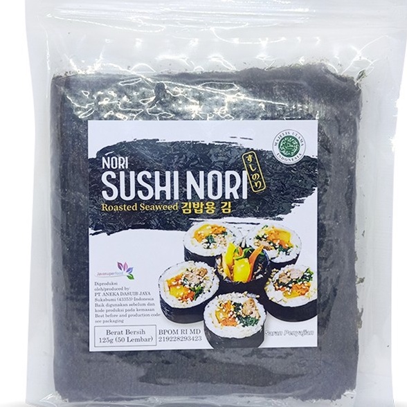 

Java Superfood SUSHI NORI 125gram (50lembar) Halal MUI (BUKAN ONIGIRI)