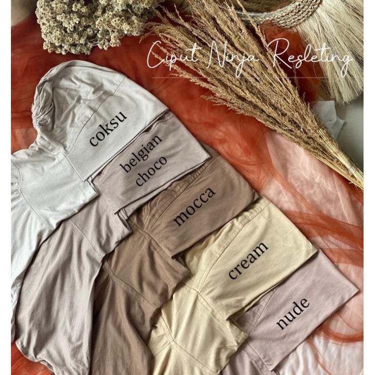 Ciput ninja resleting spandek rayon