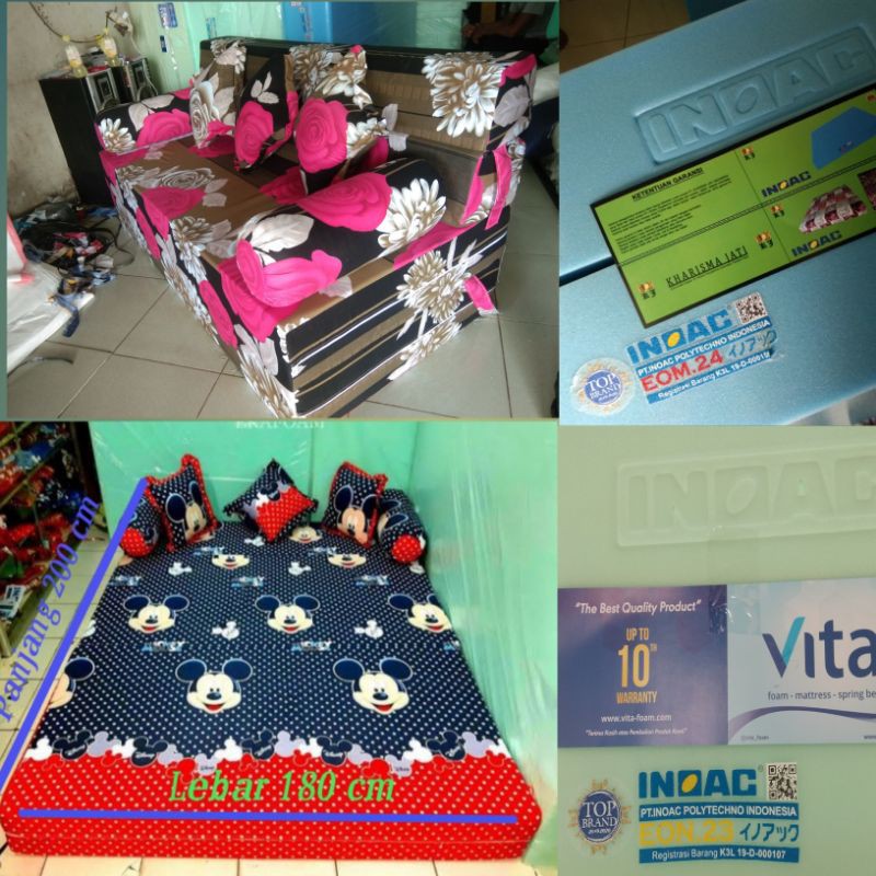 Sofabed Inoac 200x180x20 / Kasur Busa Sofa bed Inoac No 1 Tebal 20 cm