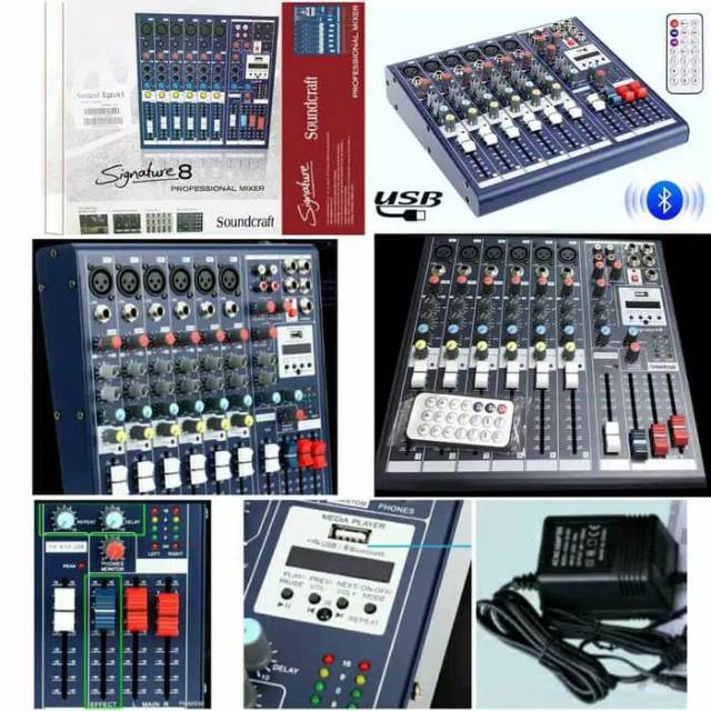 Mixer audio soundcraft signature 8