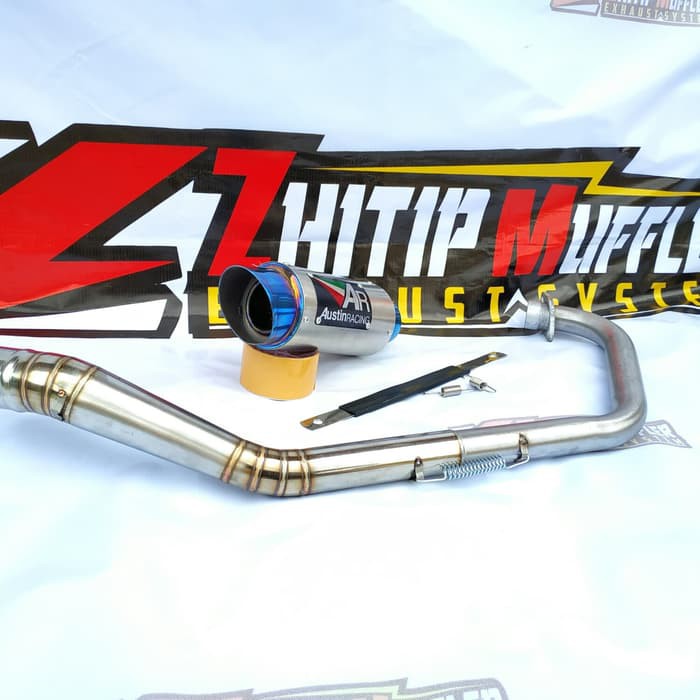 Knalpot racing AUSTIN RACING Half Blue R15 - SATRIA FU - MX KING - SONIC