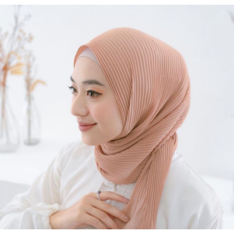 TERMURAH KERUDUNG PASMINA PLISKET LIDI