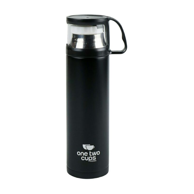 Botol Minum Thermos With Cup Head 50ml One Two Cups Sus304